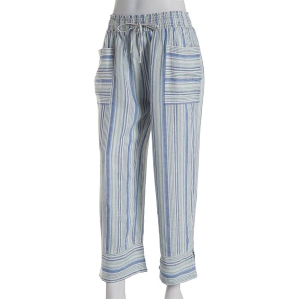 Mini Stripe Pull-On Capri Pant