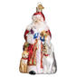 Old World Christmas Santa Furry Friends Glass Ornament - image 2