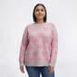 Plus Size Zac & Rachel Long Sleeve Textured Hearts Sweater - image 2