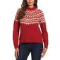 Petite Rafaella&#40;R&#41; Long Sleeve Fair Isle Mock Neck Easy Sweater - image 1