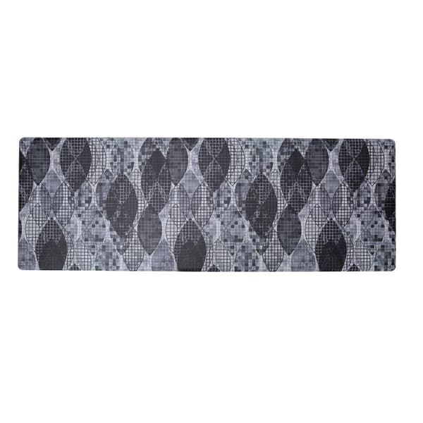 J&V Textiles Cloud Comfort Leaf Print Grid Kitchen Mat - image 