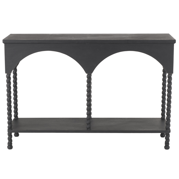 9th & Pike® Traditional Black Wood Console Table