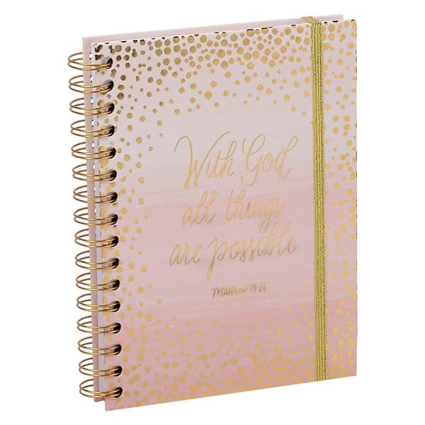 Womens God All Thing Are Possible Spiral Notebook - image 