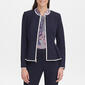 Womens Tommy Hilfiger Long Sleeve Piped Zip Front Blazer - image 1