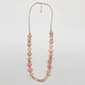 Ashley Cooper(tm) Worn Gold & Coral Shell Station Cord Necklace - image 1