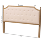 Baxton Studio Lourdes Upholstered Headboard - image 5