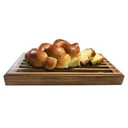 Kalmar Home Acacia Wood 3-in-1 Crumb Catcher, Tray, and Trivet