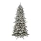 Puleo International 6.5ft. Pre-Lit Flocked Spruce Christmas Tree - image 1