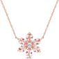 Gemstone Classics(tm) 10kt. Rose Gold Floral Chain Pendant - image 1