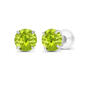 Gemstone Classics&#40;tm&#41; 14kt. White Gold Peridot Stud Earrings - image 1