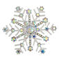 Gold-Tone Crystal Snowflake Pin - image 1