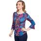 Petite Ruby Rd. Must Haves II Bold Floral Bell Sleeve Tunic - image 3