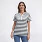 Womens Hasting & Smith Short Sleeve Stripe Henley Tee - image 3