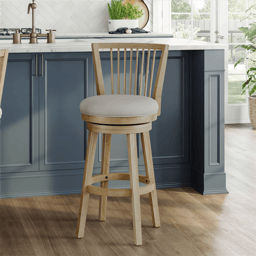 HH2 Home Garlington Wood Swivel Windsor Adjustable Height Stool