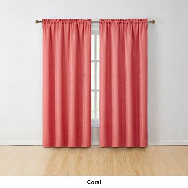 Emily Jacquard Rod Pocket Curtains