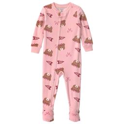 Baby Girl (12-24M) Carter''s® Bears & Bows Footed Pajamas