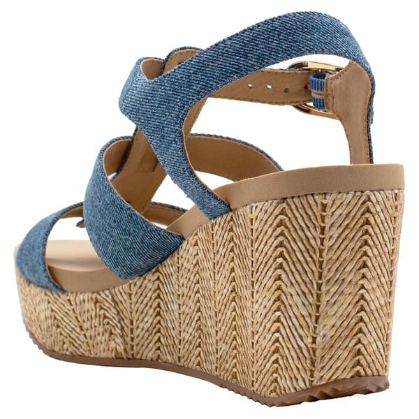 Womens Volatile Cremini Strappy Wedge Sandals