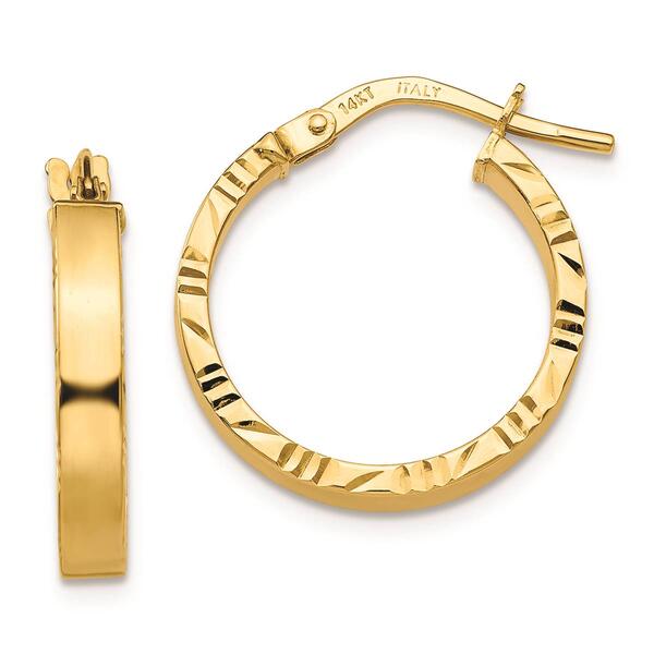 Gold Classics&#40;tm&#41; 14kt. Polished Gold 20mm Hoop Earrings - image 