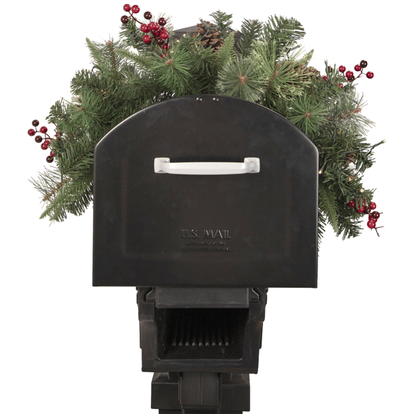 Northlight 36in. Pre-lit Decorated Christmas Mailbox Swag