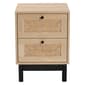 Baxton Studio Cherelle Light Brown 2-Drawer End Table - image 3