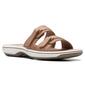 Womens Clarks&#40;R&#41; Breeze Piper Warm Beige Slide Sandals - image 1