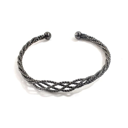 Adrienne Vittadini Rose Gold Braided Front Cuff Bracelet - image 