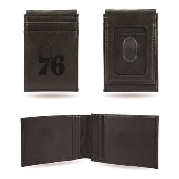 Mens NBA Philadelphia 76ers Faux Leather Front Pocket Wallet - image 