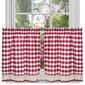 Achim Buffalo Check Window Rod Pocket Tier Pair Curtains - image 3