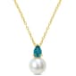 Gemstone Classics&#40;tm&#41; Freshwater Pearl & Created Alexandrite Pendant - image 1