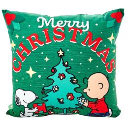 Peanuts(tm) Merry Christmas Gift Giving Decorative Pillow - 18x18