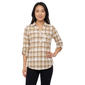 Womens Emily Daniels 3/4 Roll Tab Sleeve Plaid Blouse - image 1