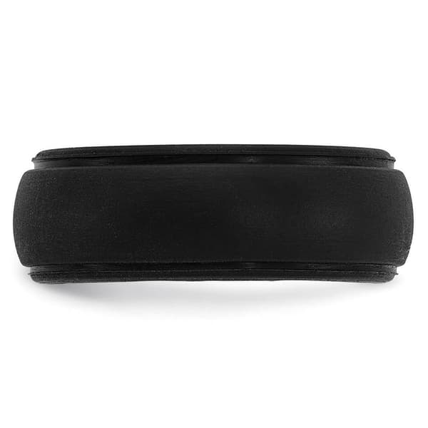 Mens Gentlemen''s Classics™ Black Silicone 8mm Wedding Band