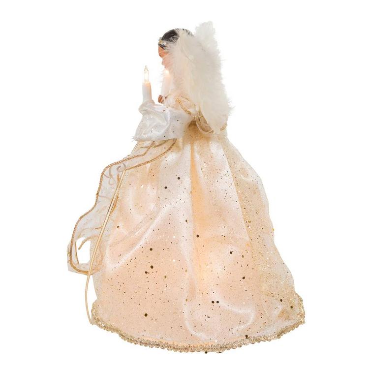 Kurt S. Adler Ivory & Gold African American Angel Treetop