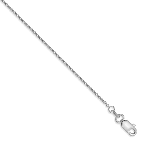 Gold Classics&#40;tm&#41; 10kt. White Gold 1mm 9in. Ankle Bracelet