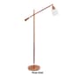 Lalia Home Swing Arm Floor Lamp w/Clear Glass Cylindrical Shade - image 9