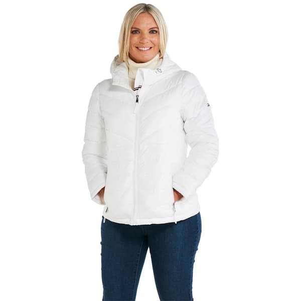 Tommy hilfiger women's short packable outlet down coat with hood