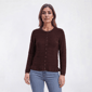 Womens Adrianna Papell Long Sleeve Solid Ruffle Hem Cardigan - image 1