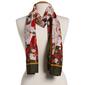 Womens Renshun Large Roses with Border Oblong Silk Scarf - image 1