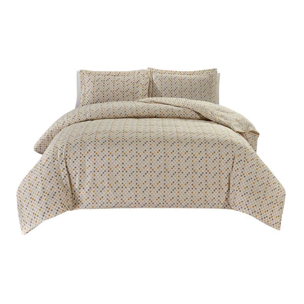 Bibb Home Melange 4pc. Duvet & Down Alternative Comforter Set