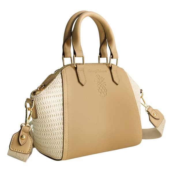 Tommy Bahama Large Satchel w/ Straw Accents