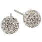 Sterling Silver 8MM Crystal Ball Stud Earrings - image 1