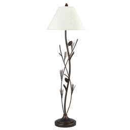 HomeRoots 60in. Rust Metal Floor Lamp With Empire Shade
