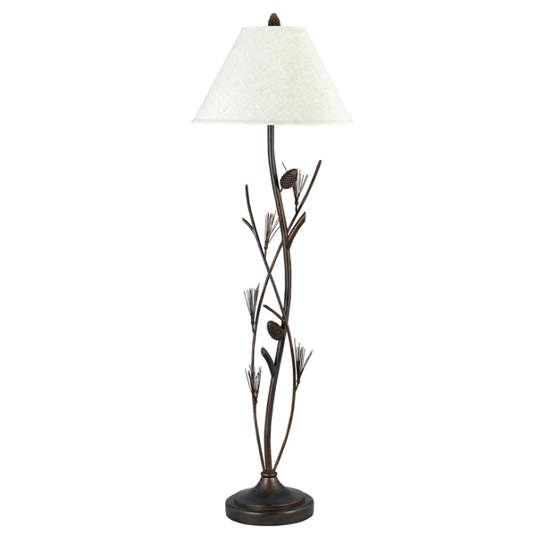 HomeRoots 60in. Rust Metal Floor Lamp With Empire Shade