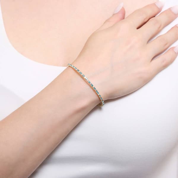 Athra Light Aqua & Aurora Borealis Crystal Bracelet