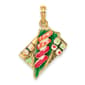 Unisex Gold Classics&#40;tm&#41; 14kt Gold 3D Sushi Plate Charm - image 1