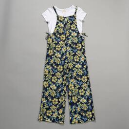 Girls &#40;7-16&#41; Belle Du Jour Floral Jumpsuit w/ Short Sleeve Tee