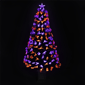 Northlight 5ft. Black Fiber Optic LED Pine Potted Halloween Tree - image 1