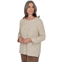 Womens Alfred Dunner Sunset Ridge Space Dye Chenille Sweater