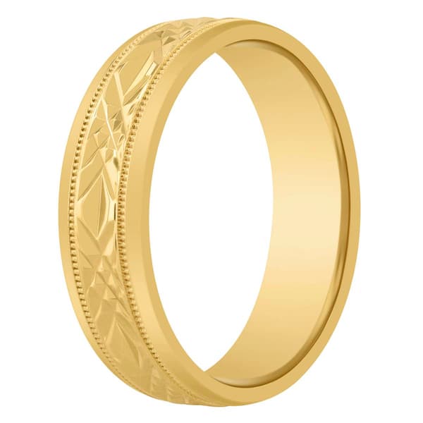 Mens Endless Affection™ 6mm Diamond-Cut Milgrain Band