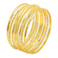 7pc. Gold Plated Textures Multi Bangle Bracelets - image 1